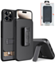 xBase by PowerPeak - Boulder MagSafe Heavy-Duty Co-Molded Rugged Protective Case withBelt Clip Holster - (BLACK) for iPhone 16 (Only Ground Shipping)