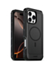 xBase by PowerPeak - Boulder MagSafe Heavy-Duty Co-Molded Rugged Protective Case withBelt Clip - (BLACK) for iPhone 16 Pro Max (Only Ground Shipping)