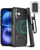 xBase by PowerPeak - Duraclip Series Combo Case MagSafe Belt Clip Holster - (BLACK) for iPhone 16 (Only Ground Shipping)