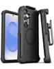 xBase by PowerPeak Boulder Heavy Duty MagSafe Co-Molded Rugged Protective Case with Belt Clip (Black) for Galaxy S25 Plus (Only Ground Shipping)