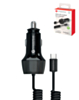 PowerPeak ECONOMY PD Coiled Car Charger with USB-C Cable (30W) (4ft) (BLACK) (Only Ground Shipping)