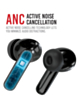 Urban by PowerPeak Sound Gear Vibes Wireless Bluetooth Earbuds with ANC/ENC (BLACK) (Only Ground Shipping)