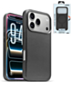 xBase by PowerPeak - Leather Magsafe Case for iPhone 17 Pro - (BLACK) (Only Ground Shipping)