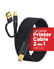 PowerPeak Printer Cable 2 in 1 (USB-A to C) (6ft) (Only Ground Shipping)