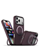 xBase by PowerPeak DuoHybrid with Kickstand MagSafe Protective Case (Black & Cherry) for iPhone 17 Pro Max / 18 Pro Max (Only Ground Shipping)