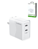 Esoulk EK2005 Dual USB C Wall Charging Plug (WHITE) (65W) (Only Ground Shipping)