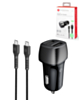 PowerPeak USB A+C Dual PD Car Charger with USB C-C Cable (4ft) (48W) (Black) (Only Ground Shipping)