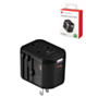 PowerPeak Universal Power Adapter with USB-C & USB-A Ports (30W) - (BLACK) (Only Ground Shipping)