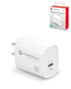 PowerPeak USB-C PD Wall Charger (WHITE) (20W) (Only Ground Shipping)