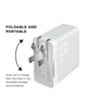 PowerPeak - Gan Wall Charger with USB C-C Cable (WHITE) (6ft) (65W) (Only Ground Shipping)