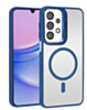 Thin Magnetic Clear Case with Camera Stand Kickstand - DARK BLUE for Galaxy A13 (Only Ground Shipping)