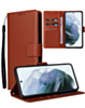 Galaxy A135G Leather Wallet Case with Card Slot - BROWN (Only Ground Shipping)