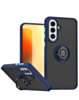 Galaxy A37 Hard PC Rear / Soft TPU Colorful Border Case with I-ring Holder (NAVY) (Only Ground Shipping)