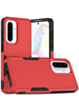 Galaxy A37 Dual Layers Shockproof Strong Case - RED (Only Ground Shipping)
