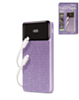 Brookstone Rapid Charging Power Bank with Lcd Battery Display & Built in Cable (PURPLE) (10000mAh) (Only Ground Shipping)