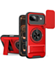 Shockproof Mag Safe Slide Lens Case with Ring Holder - BLACK for Google Pixel 10A (Only Ground Shipping)