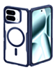 Matte & Transparent Magnetic Case for Google Pixel 11 Pro Fold (Navy Blue) (Only Ground Shipping)