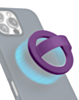 Silicone Magnetic Mount 360 Rotation Finger Smartphone Stand -DARK PURPLE (Only Ground Shipping)