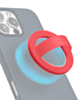 Silicone Magnetic Mount 360 Rotation Finger Smartphone Stand -RED (Only Ground Shipping)