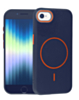 Magnetic Leather Soft Cases - BLUE & ORANGE for iPhone 7 / 8 (Only Ground Shipping)