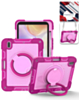 Multi-Functional Rugged Swivel Stand Case with Shoulder Strap (HOT PINK) for iPad 10 2022 (10.9") / iPad 11 (A16) (Only Ground Shipping)