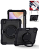 Multi-Functional Rugged Swivel Stand Case with Shoulder Strap (BLACK) for iPad 10 2022 (10.9") / iPad 11 (A16) (Only Ground Shipping)