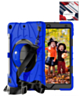 Rugged Tablet Case with Rotating Stand & Shoulder Strap (BLUE) for iPad 10.2" (7th / 8th / 9th) (Only Ground Shipping)