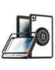Hard PC Rear / Soft TPU Colorful Border Case with I-ring Holder - BLACK for iPad 10.2" (7th / 8th / 9th) / Air 3 / Pro 10.5 (Only Ground Shipping)