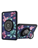Hard PC Rear / Soft TPU Colorful Border Case with I-ring Holder - FLOWER BLACK for iPad 10.2" (7th / 8th / 9th) / Air 3 / Pro 10.5 (Only Ground Shipping)
