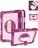 360 Rotating Hand Strap & Kickstand Case with Shoulder Strap (HOT PINK) for iPad 10 2022 (10.9") / iPad 11 (A16) (Only Ground Shipping)