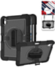 360 Rotating Hand Strap & Kickstand Case with Shoulder Strap (BLACK) for iPad 10 2022 (10.9") / iPad 11 (A16) (Only Ground Shipping)