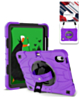 Rugged Tablet Case with Rotating Stand & Shoulder Strap (PURPLE) for iPad 10 2022 (10.9") / iPad 11 (A16) (Only Ground Shipping)