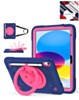 Shockproof Heavy Duty Stand Case with Pen Slot - NAVY BLUE & HOT PINK for iPad 10 (2022) / iPad 11 (2025) (Only Ground Shipping)