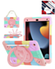 Shockproof Heavy Duty Stand Case with Pen Slot - COLORFULL & PINK for iPad 10.2" (7th / 8th / 9th) / Air 3 / Pro 10.5 (Only Ground Shipping)