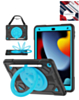 Shockproof Heavy Duty Stand Case with Pen Slot - BLACK & BLUE for iPad 10.2" (7th / 8th / 9th) / Air 3 / Pro 10.5 (Only Ground Shipping)