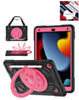 Shockproof Heavy Duty Stand Case with Pen Slot- BLACK & HOT PINK for iPad 10.2" (7th / 8th / 9th) / Air 3 / Pro 10.5 (Only Ground Shipping)