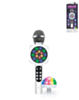 Light-Up Karaoke Microphone Speaker with Disco Ball Insert - WHITE (Only Ground Shipping)