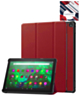 Smart Shockproof Stand Case - RED for Kindle Fire HD10 (2023) (Only Ground Shipping)