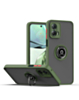 Moto Edge+ (2023) Hard PC Rear / Soft TPU Colorful Border Case with I-ring Holder - DARK GREEN (Only Ground Shipping)