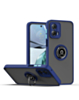 Moto Edge+ (2023) Hard PC Rear / Soft TPU Colorful Border Case with I-ring Holder - NAVY BLUE (Only Ground Shipping)