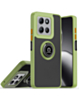Hard PC Rear / Soft TPU Colorful Border Case with I-ring Holder - GREEN for Moto G 5G (2025) (Only Ground Shipping)