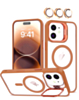 Transpalet Silicone case & Camera stand with Camera Lens - ORANGE for iPhone 12 / 12 Pro (Only Ground Shipping)
