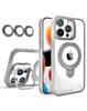 Magnetic Clear Case with 2 Kickstand & Camera Lens - GRAY for iPhone 12 / 12 Pro (Only Ground Shipping)
