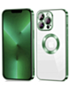 Shiny Wireless Charging Clear Case - DARK GREEN for iPhone 12 / 12 Pro (Only Ground Shipping)