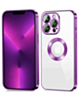 Shiny Wireless Charging Clear Case -PURPLE for iPhone 12/12 PRO (Only Ground Shipping)
