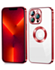 Shiny Wireless Charging Clear Case -RED for iPhone 12/12 PRO (Only Ground Shipping)