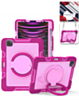 Multi-Functional Rugged Swivel Stand Case with Shoulder Strap (HOT PINK) for iPad Pro 13 (2024 / 2025) (Only Ground Shipping)
