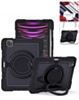 Multi-Functional Rugged Swivel Stand Case with Shoulder Strap (BLACK) for iPad Pro 13 (2024 / 2025) (Only Ground Shipping)