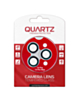 Shop the QUARTZ HD tempered glass with metal ring for the iPhone 14 Pro and 14 Pro Max back camera in White.