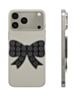 Fashion Bow Beads Silicone Suction Cup Phone Holder - BLACK (Only Ground Shipping)
